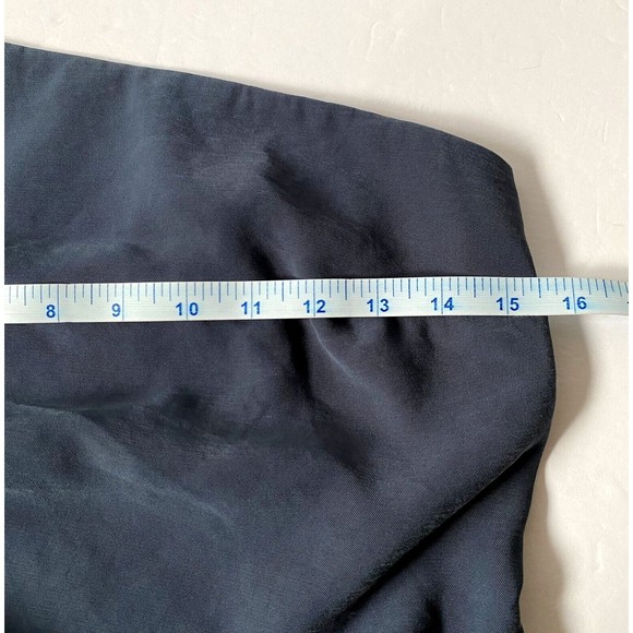 Stradivarius Tube Top Womens Large Steel Blue Asymmetrical Smocked Back NWT - Picture 13 of 16